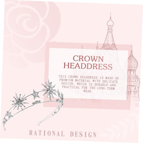 CLISPEED Shiny Brautkrone mit Funkelnden Strasssteinen Leichter Kopfschmuck für Hochzeit und Festliche Anlässe Silberne Tiara für Mädchen und Damen Komfortabel und Formstabil Design von CLISPEED