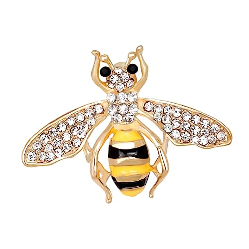 CLISPEED Shiny Rhinestone Bienenbrosche Anstecknadel für Kleidung Modisches Accessoire für Damen Vielseitig für Partys Feiern und Alltag Geeignet von CLISPEED