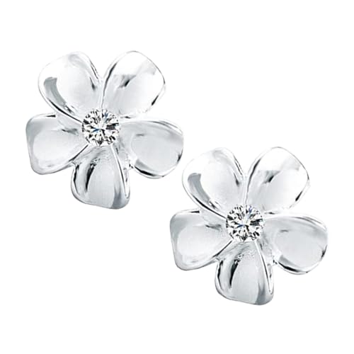 CLISPEED Silber Blütenohrringe mit Zirkonia Ohrstecker für Damen und Teenager Modischer Ohrschmuck für Alltag Party und Komfortabel und Elegant von CLISPEED