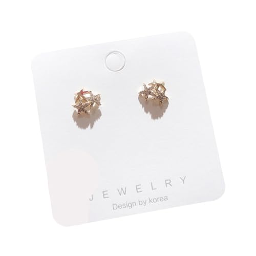 CLISPEED Silber Ohrstecker Damen Fünf punkte stern Zirkonia Schmuck Modisch Elegant Alltagslook Geschenkidee von CLISPEED