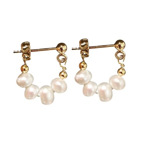 CLISPEED Silber Ohrstecker mit Perlen Geometrisch Eleganter Damenschmuck Hypoallergene Stecker für Damen Modische Ohraccessoires Frühlingsohrringe CLISPEED Silber Ohrstecker mit Perlen Geometrisch Eleganter Damenschmuck Hypoallergene Stecker für Damen Modische Ohraccessoires Frühlingsohrringe von CLISPEED