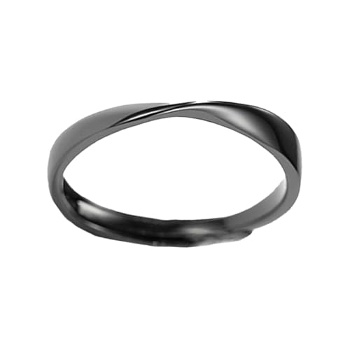CLISPEED Silber Partnerring mit Verstellbarer Öffnung Zeitloses Design für Herren Eleganter Schmuck für Valentinstag Alltag und Besondere Anlässe von CLISPEED