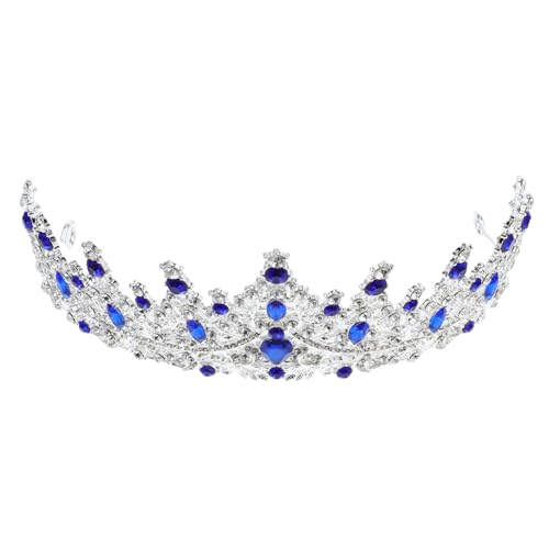 CLISPEED Silberblaue Strasskrone Damen Tiara mit Funkelnden Kristallen für Geburtstagsfeiern Hochzeiten Aufführungen und Partys Eleganter Haarschmuck für Festliche Anlässe CLISPEED Silberblaue Strasskrone Damen Tiara mit Funkelnden Kristallen für Geburtstagsfeiern Hochzeiten Aufführungen und Partys Eleganter Haarschmuck für Festliche Anlässe von CLISPEED