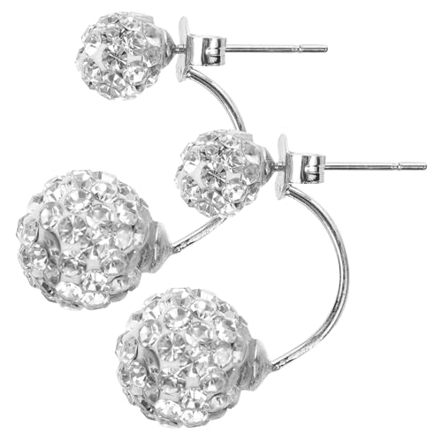 CLISPEED Silberne Ohrstecker Damen Sterling All Match Ohrschmuck mit Funkelnden Strass Creolen Ohrringe für Party Hochzeit Alltag CLISPEED Silberne Ohrstecker Damen Sterling All Match Ohrschmuck mit Funkelnden Strass Creolen Ohrringe für Party Hochzeit Alltag von CLISPEED