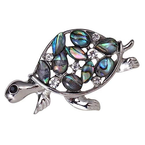 CLISPEED Silberne Schildkrötenbrosche Anstecknadel für Damen Kleidung Lapel Pin Tierbrosche Schmuck für Jacken Hüte und Schals Langlebige Sichere Befestigung für Geburtstag und Festtage von CLISPEED