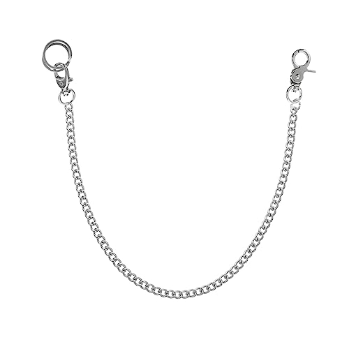 CLISPEED Silberne Taschenuhrkette aus Langlebigem Metall mit Praktischem Verschluss Vielseitige Hosen und Handtaschenkette Umweltfreundlich Leicht als Modisches Accessoire für Damen und von CLISPEED