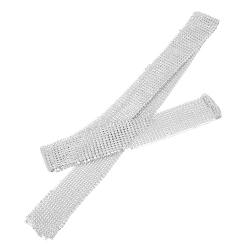 CLISPEED Silberner Pailletten schal Halskette Multifunktional als oder Halstuch Glänzende Metall optik Dünn und Lang Party abend Accessoire für Auffälliger Glitzer für Festliche Anlässe von CLISPEED
