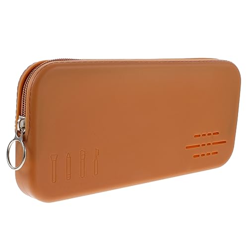 CLISPEED Silikon Make Up Pinsel Organizer Tasche Kompakter Kosmetikbeutel mit Reißverschluss Leicht und Langlebig Praktischer Reise Kosmetikpouch für Frauen als Geschenkoption von CLISPEED