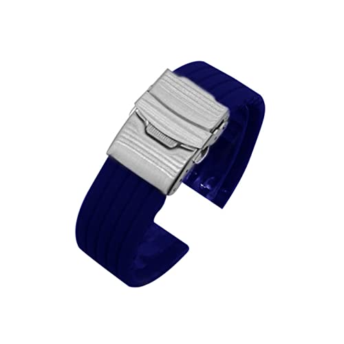 CLISPEED Silikon Uhrenarmband Blau Ersatz Band Kompatibel Für Meisten Uhren Mit Schnellverschluss Und Widerstandsfähigem Design von CLISPEED