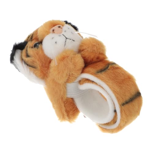 CLISPEED Slap Armband Tiger Weiches Stofftier Design Flexibel und Sicher Für Geburtstags und Halloweenparty Geschenkidee von CLISPEED