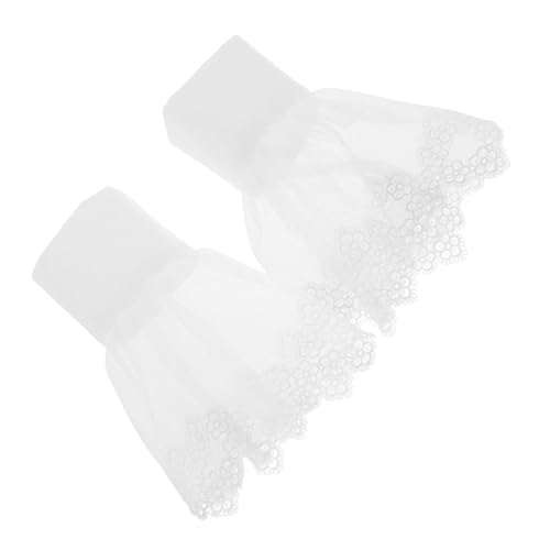 CLISPEED Spitzen wrist Damen Stilvolle Abnehmbare Fake ärmel Blumenmuster Weiße Modische Manschetten für Vielseitige Outfit veredelung von CLISPEED