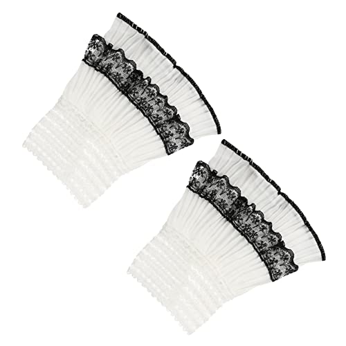 CLISPEED Spitzenärmel Manschetten Damen Fake Wrist aus Chiffon Atmungsaktiv Hautfreundlich Kleidung Accessoires für Blusen Pullover von CLISPEED