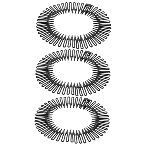 CLISPEED Sport-stirnbänder Mit Kunststoff-haarkämme Und Zähnen Kreisförmiges Federhaarband Haarwickelhalter Für Damen Flexible Stirnbänder Mit Verstellbaren Haarkämme von CLISPEED