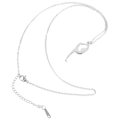 CLISPEED Sportliche Anhänger Halskette Damen Herren Flächig Glatt Turnen Schmuck Valentinstag Charm von CLISPEED