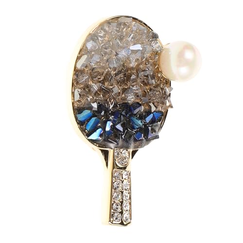 CLISPEED Sportliche Brosche Tischtennisschläger mit Ball Anstecknadel Modischer Schalclip und Pullover Anstecker für Damen und Herren Einzigartiges Sammlerstück von CLISPEED