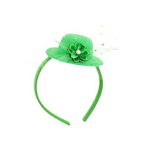 CLISPEED St Patrick's Day Haarband Mit Grünen Hut Und Blumen Festliche Kopfbedeckung Für Erwachsene Und Dekorativ Und Langlebig Für Unvergessliche Partys von CLISPEED