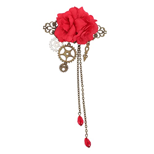 CLISPEED Rosen Haarschmuck Gothic Blumen Haarklammer Für Frauen Anime Haarschmuck Lolita Accessoires Cosplay Hingucker Geeignet Für Partys Zeremonien Geburtstage von CLISPEED