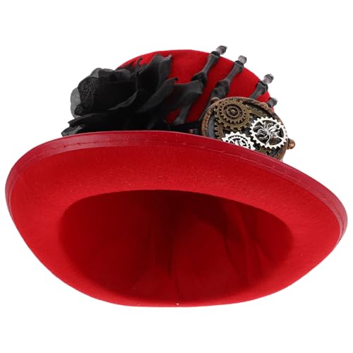 CLISPEED Steampunk mit Goggles Gothic Skull Design Hut für Männer und für Halloween Cosplay und Outdoor Events von CLISPEED