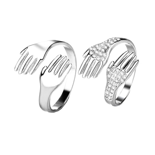 CLISPEED Sterling Ringe Verstellbar Verarbeitung Mikrozirkonia Verlobungsringe Schmuck für von CLISPEED