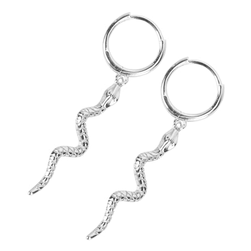 CLISPEED Ohrringe Damen Schlange Silber Ohrhänger Mode Ohrschmuck Lange Ohrringe Weißgold Ohrhänger Damenohrringe Silberne von CLISPEED