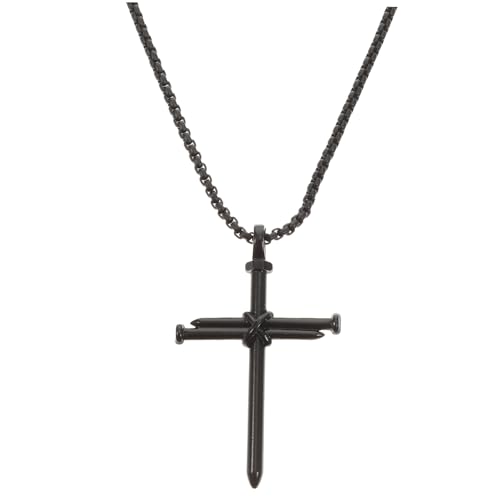 CLISPEED Kreuz Anhänger Halskette Für Herren Stylische Halskette Mit Kreuz Anhänger Für Hip-hop-partys Und Alltag von CLISPEED