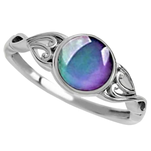 CLISPEED Stimmungsring Farbwechsel Temperatur Farbänderung Kreativer Unisex Ring für Damen und Herren Langlebiger Farbwechselring Passend zu Jedem Outfit Emotionsanzeige durch von CLISPEED