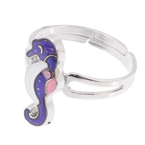 CLISPEED Stimmungsring mit Farbwechsel Verstellbarer Meerestier Ring für Feiertage und Tägliche Dekoration Reagiert Temperaturänderungen von CLISPEED