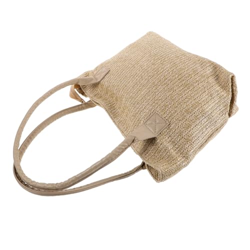 CLISPEED Strandtasche aus Gewebtem Stroh für Damen Robuste Leichte Handtasche mit Großem Fassungsvermögen Vielseitige Minimalistische Umhängetasche für Alltag Hochzeit und Strandparty in von CLISPEED