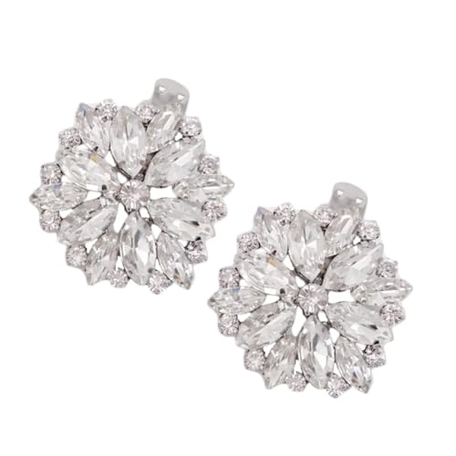 CLISPEED Strass Deko Schuhe Abnehmbare Schuhclips mit Blumenmotiv Glänzende Schuhschnallen für Damen Pumps Hochzeit Party DIY Accessoires von CLISPEED