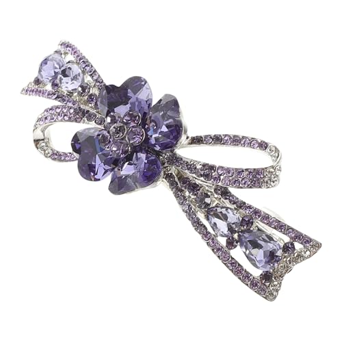 CLISPEED Strass Haarspange Französische Haarklammer Damen Haarschmuck Frühling Haarklammer Elegant Haltbar Für Hochzeit Brautjungfer Alltag von CLISPEED