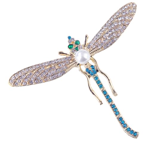 CLISPEED Strass Libellen Brosche Pin mit Perlen Eleganter Anstecknadel für Kleidung Hut Schal Modische Damen Brosche Vielseitig für Party Alltag und Geschenk CLISPEED Strass Libellen Brosche Pin mit Perlen Eleganter Anstecknadel für Kleidung Hut Schal Modische Damen Brosche Vielseitig für Party Alltag und Geschenk von CLISPEED