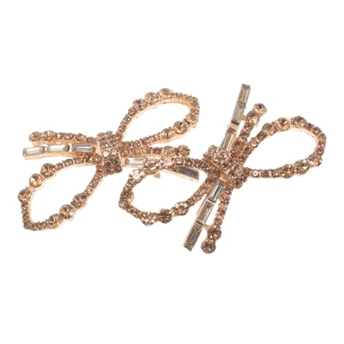 CLISPEED Strass Schuhclips mit Schleifen design Brautschuh Schmuck Metall Schuhschnallen für Damenpumps und Hohe Absätze Dekorative und Langlebige Schuhclips für Hochzeit und Party von CLISPEED