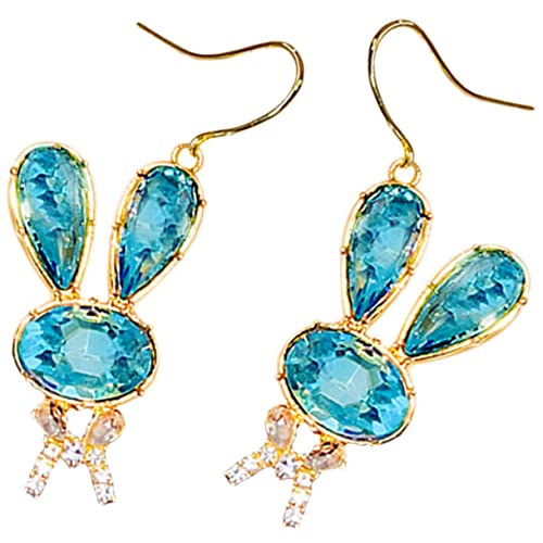 CLISPEED Strassbesetzte Hasenohrringe Damen Ohrschmuck Einzigartiges Design Festliche Party Accessoire Trendige Ohrstecker für Frauen Mädchen von CLISPEED