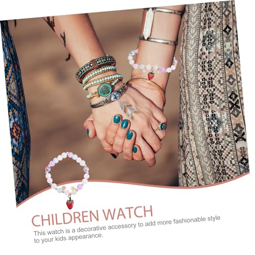 CLISPEED Strawberry Beaded Bracelet für Mädchen mit Kristallperlen Buntes Freundschaftsarmband Langlebig Modisch Geschenk für Geburtstag Weihnachten Ostern von CLISPEED