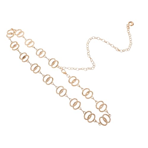 CLISPEED Stylischer Taillenkettengürtel für Damen Minimalistischer Metallgürtel Eleganter Bauchketten Schmuck für Kleider Besondere Anlässe Goldfarbenes Accessoire von CLISPEED