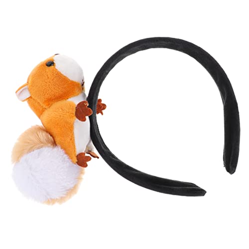 CLISPEED Süßer Cartoon Squirrel Haarreif Niedlicher Tierkopfschmuck aus Plüsch für Erwachsene für Kostümpartys Festivals und Kreative Fotos von CLISPEED