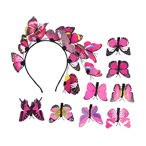 CLISPEED Teiliges Set Schmetterlings Haarclips und Haarreif für und Mädchen Verstellbare Haarschmuck für Verschiedene Anlässe Wie Hochzeiten Partys und Feiertage als für und Familie von CLISPEED