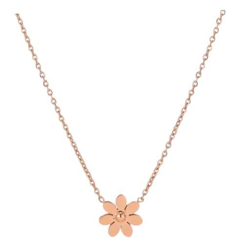 CLISPEED Titanstahl Halskette Damen mit Zartem Anhänger Roségoldfarben Eleganter Schmuck für Frauen und Mädchen Langlebig und Modisch für Alltag und Festlichkeiten von CLISPEED
