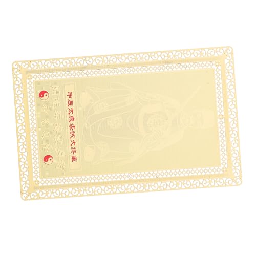 CLISPEED Traditionelle Chinesische Amulettkarte aus Kupfer Tai Goldkarte Leichtes Schutzamulett für Glück und Tragbar für Geldbörse und Alltag Langlebig und Rostfrei Glücksbringer von CLISPEED