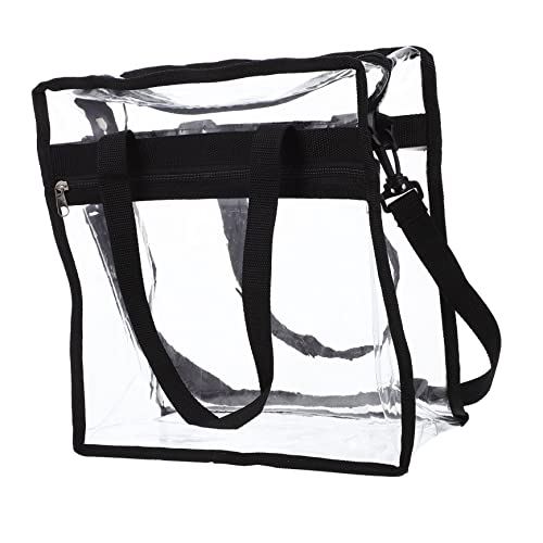 CLISPEED Transparente Damen Umhängetasche PVC Leicht Tragbar Outdoor Purse Modische Schultertasche für Frauen Alltag Reise von CLISPEED