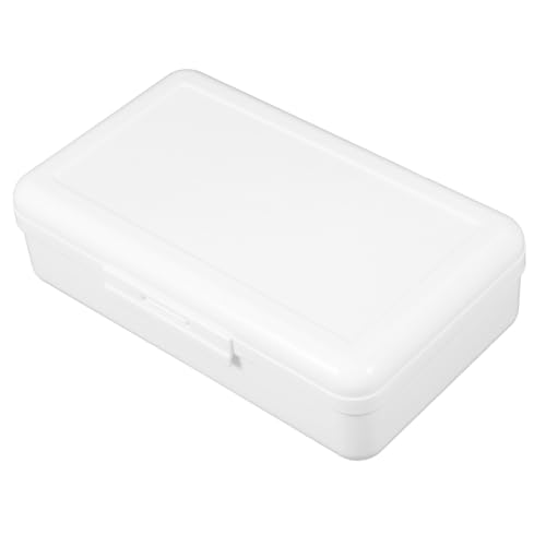 CLISPEED Transparente Große Kunststoff Federmappe mit Deckel Große Kapazität Stiftebox für Schule Büro Robustes Pencil Case zur Sicheren Aufbewahrung von Bleistiften Kugelschreibern von CLISPEED