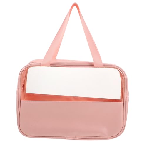 CLISPEED Transparente Kosmetiktasche Groß Reise Kulturbeutel Leichter Make Up Organizer Multifunktionaler Toilettenartikel Aufbewahrer für Damen und Herren Tragbare Schminktasche von CLISPEED