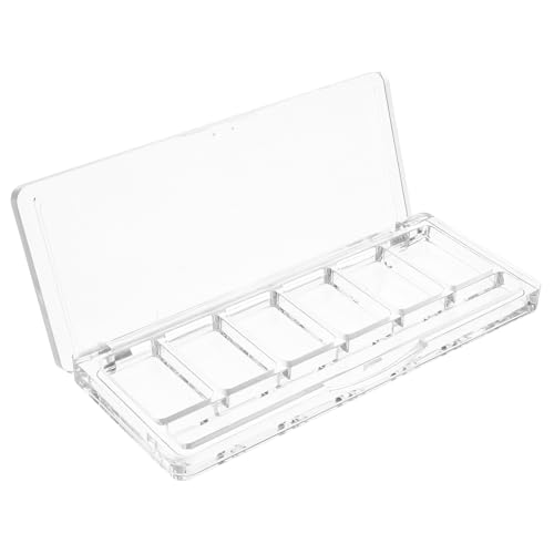 CLISPEED Transparente Lidschattenpalette mit Fächern Kunststoff Make Up Organizer für Lidschatten und Concealer Langlebig Vielseitig Einsetzbar Stilvoller Eleganter Kosmetikbehälter für von CLISPEED