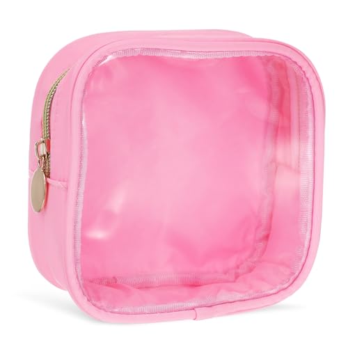CLISPEED Transparente Mini Kosmetiktasche mit Robustem Reißverschluss Kompakte Make Up Tasche für Damen Praktischer Reise Organizer mit Durchsichtigem Sichtfenster für Unterwegs von CLISPEED