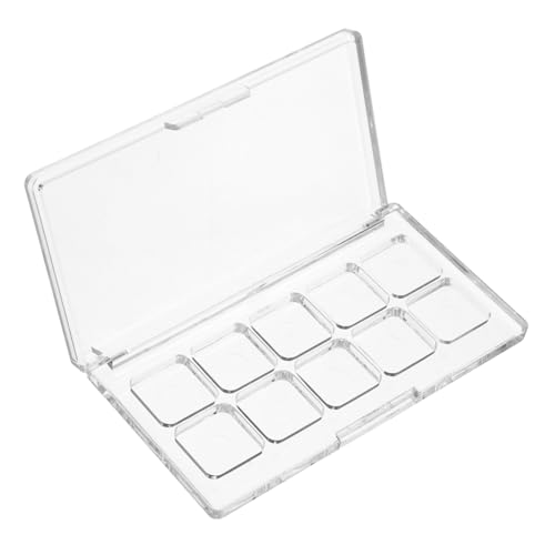 CLISPEED Transparente Nachfüllbare Fächer Make Up Palette für Lidschatten Lippenstift und Wasserfarben Portable DIY Kosmetik Organizer mit Großzügigen Separaten Fächern für Vielseitige von CLISPEED