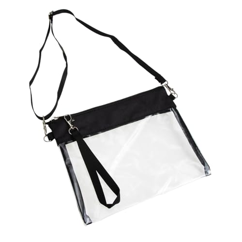 CLISPEED Transparente PVC Crossbody Bag Damen Umhängetasche Schultertasche Handytasche mit Münzfach für Alltag Arbeit Shopping von CLISPEED