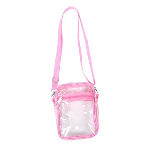 CLISPEED Transparente PVC Crossbody Tasche Damen Leicht Wasserabweisend Modisch Einzelschulter Umhängetasche Vielseitig für Reisen Strand und Alltag von CLISPEED