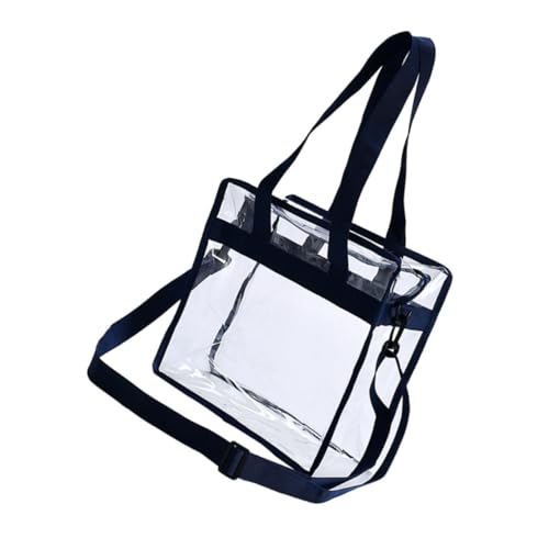 CLISPEED Transparente PVC Schultertasche Damen Großvolumig Leicht Modisch Handtasche Crossbody Bag Schwarz für Strand Reisen Alltag CLISPEED Transparente PVC Schultertasche Damen Großvolumig Leicht Modisch Handtasche Crossbody Bag Schwarz für Strand Reisen Alltag von CLISPEED
