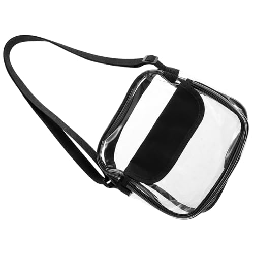 CLISPEED Transparente PVC Umhängetasche Damen Verstellbar Leichte Strandtasche Shopping Bag Outdoor Beach Pouch für Alltag Kosmetik Handy Zubehör von CLISPEED