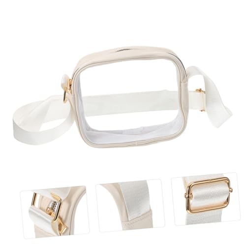 CLISPEED Transparente Umhängetasche Verstellbar Leicht für Damen und Herren Durchsichtiges Sport und Handytasche Portemonnaie Kompakte Klare Schultertasche für Reisen und Alltag von CLISPEED